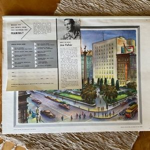 Vintage 1955 Calendar Prints for United Airlines